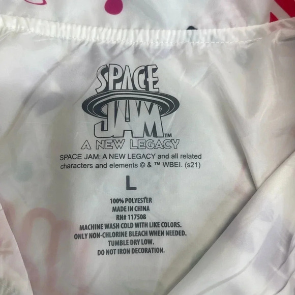 Space Jam: A New Legacy Looney Tunes White 1/4 Zip Collar Windbreaker Size Large - Picture 4 of 11